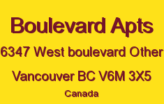 Boulevard Apts 6347 WEST BOULEVARD V6M 3X5